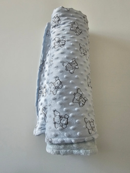 Baby Blanket Blue Elephant