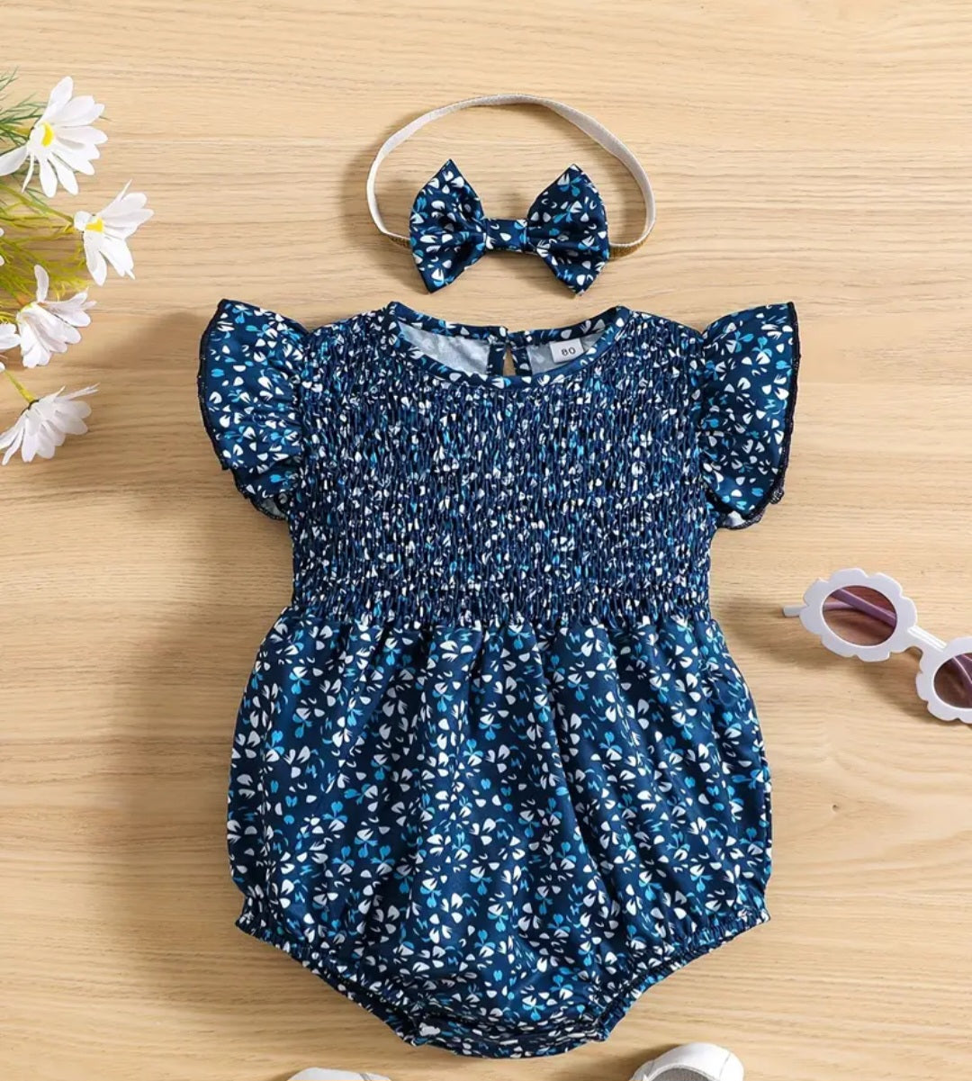 Flutter Sleeve Floral Romper